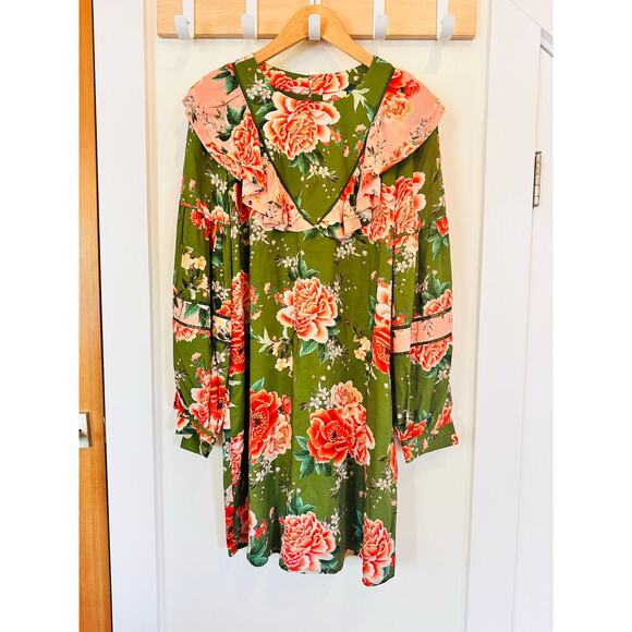 FARM RIO Women's Small Oversized Elinor Tunic Floral Short Dress - Picture 8 of 11